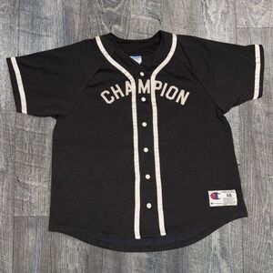 Champion Black Jersey with White Accents